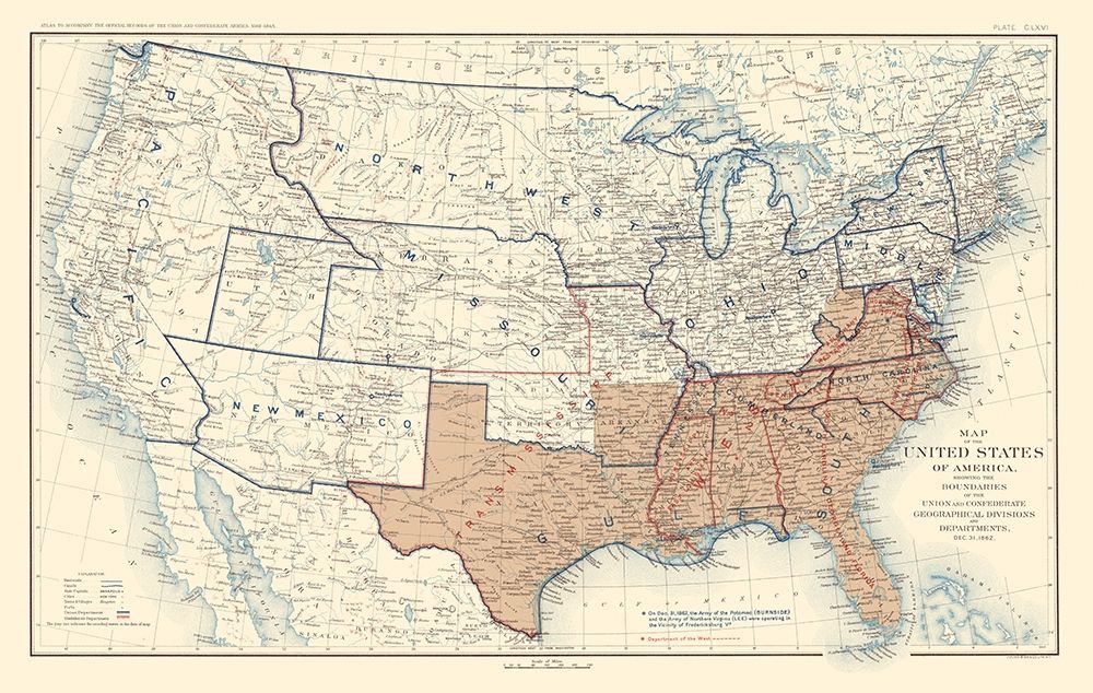 Geographical Divisions Departments December 1862