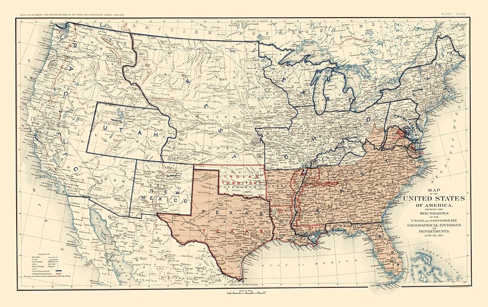 Geographical Divisions Departments June 1861