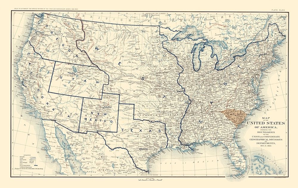 Geographical Divisions Departments December 1860