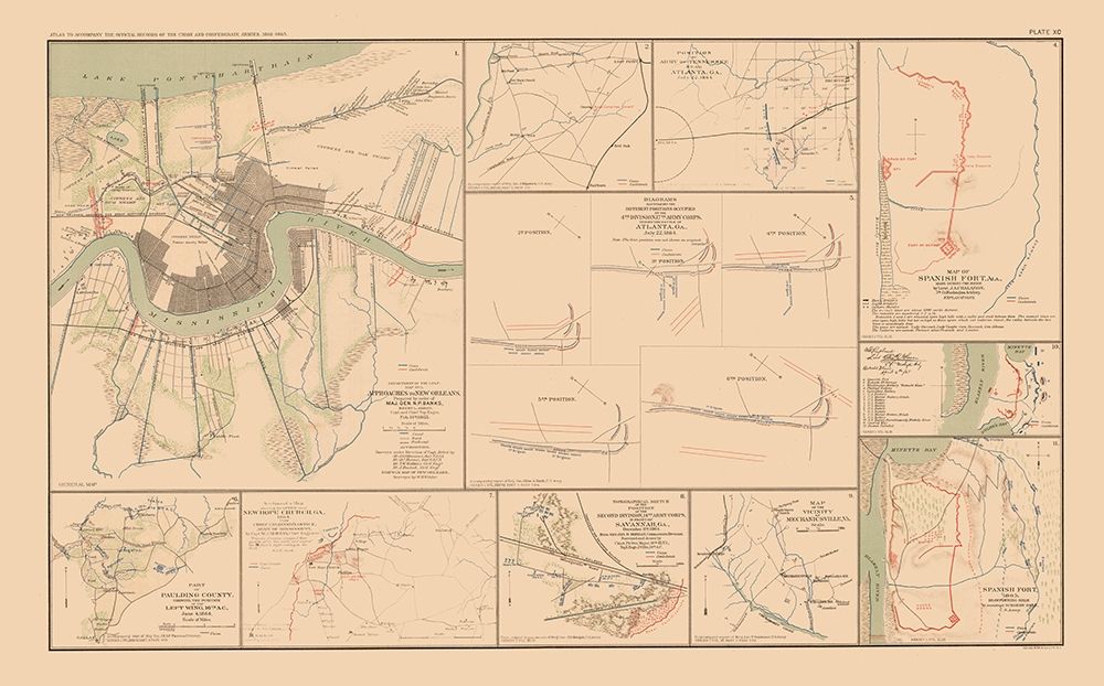 Approaches Forts 10 Views - Bien 1894