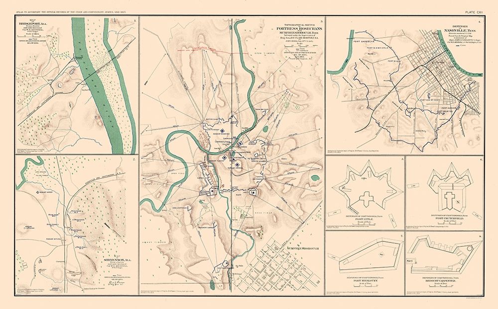 Defenses Forts 8 Views - Bien 1894