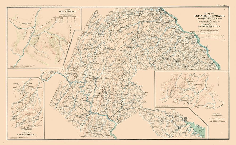 Gettysburg Campaign Battle of McDowell - Bien 1894