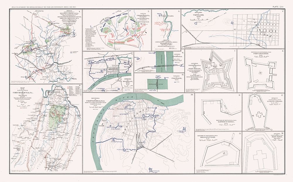 Key Forts Defenses of South - Bien 1894