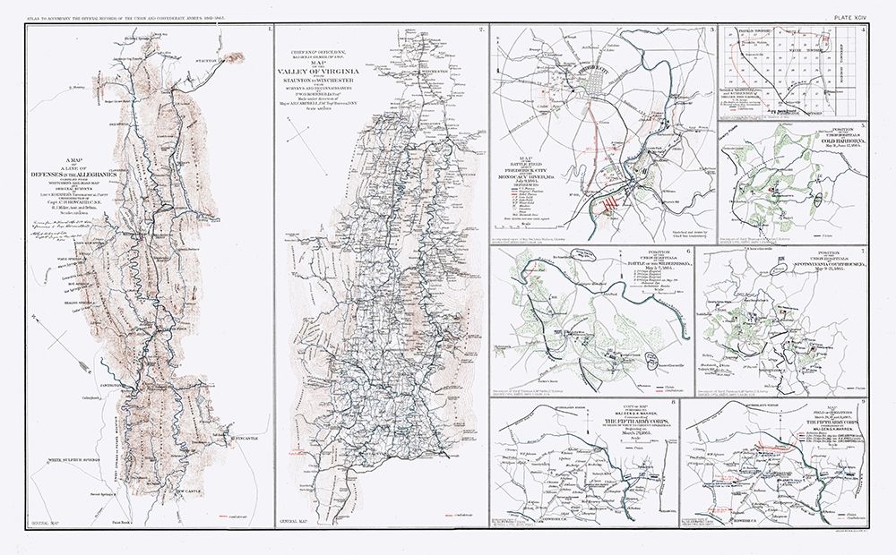 Major Battles Virginia Maryland - Bien 1894