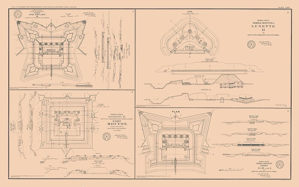 Rebel Lines Mobile Defenses 4 Views - Bien 1894