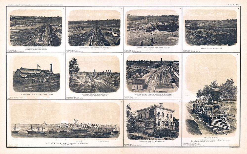 Rebel Lines Georgia Tennessee - Bien 1894