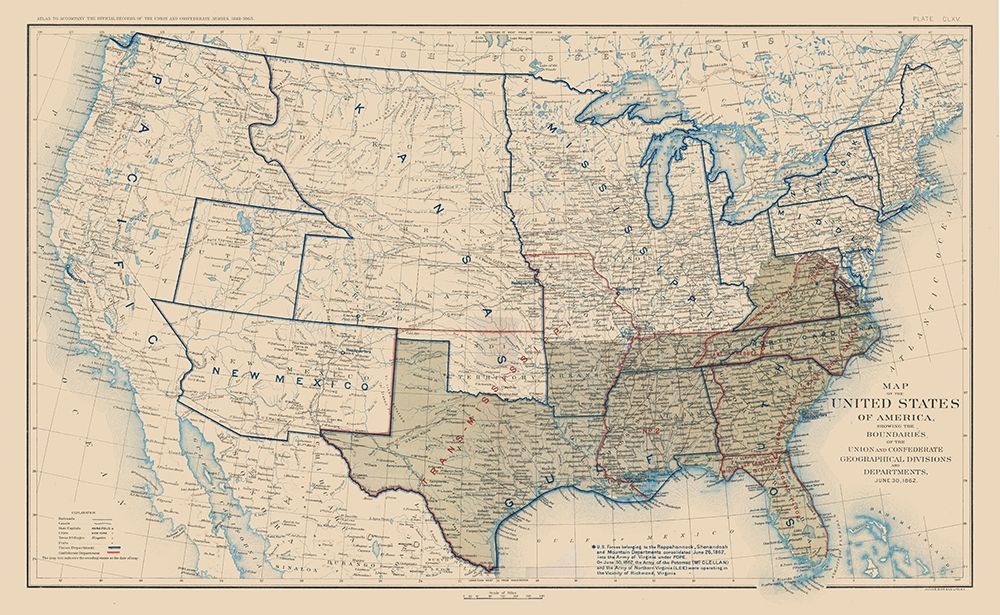 United States Confederation Lines 1862 - Bien 1894