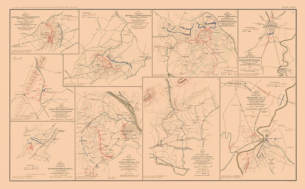 Battle Positions Virginia Maryland - Hotchkiss