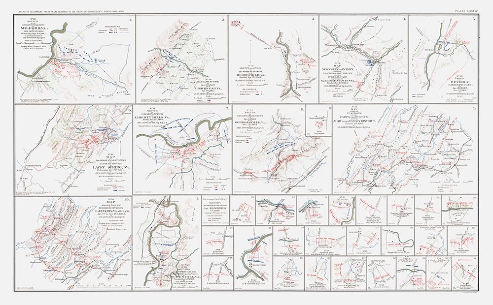 Views of Calvary Engagements Virginia - Bien 1894