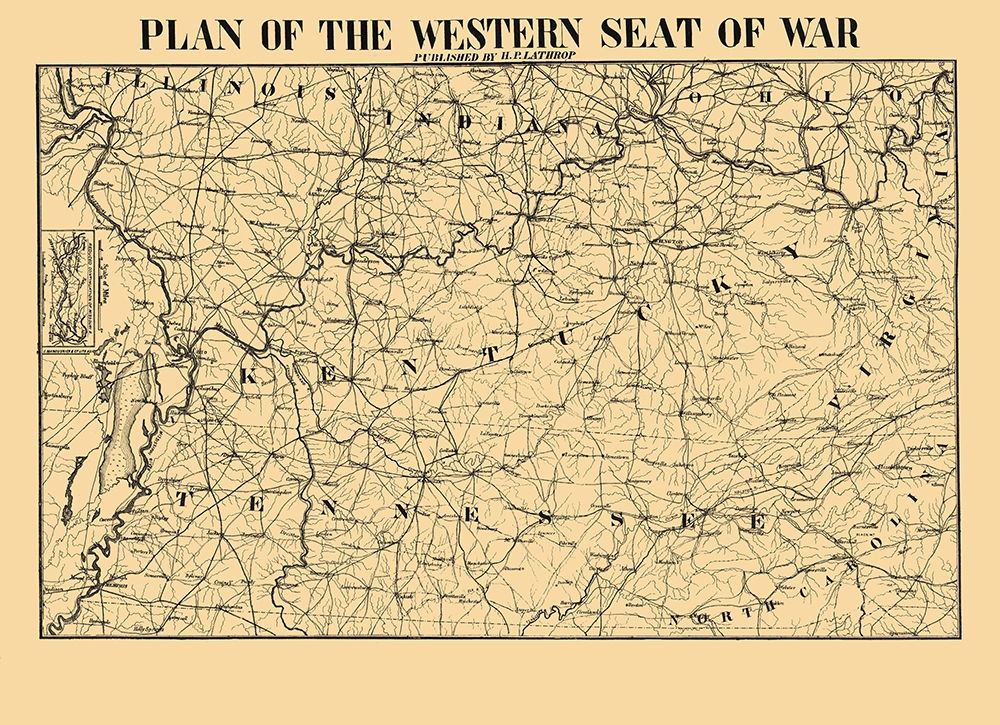 Western Seat of War Plan - Lathrop 1862