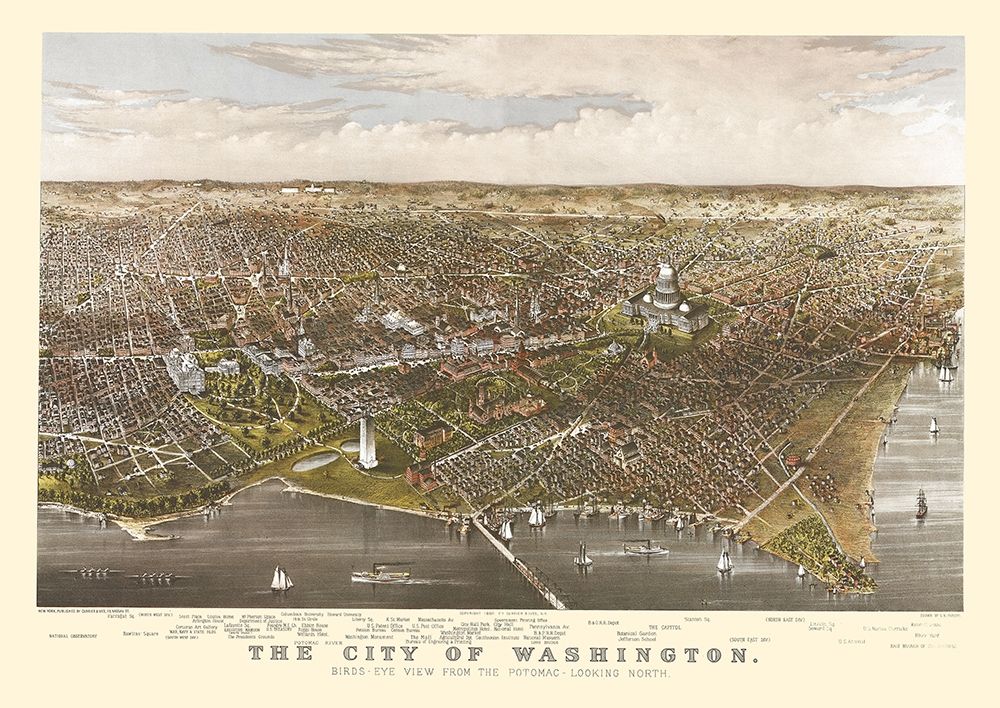 Washington DC - Currier 1880