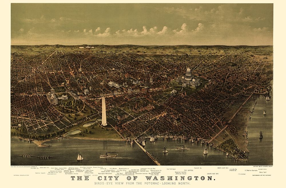Washington DC - Currier 1892