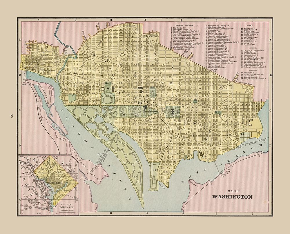 Washington  DC - Cram 1892