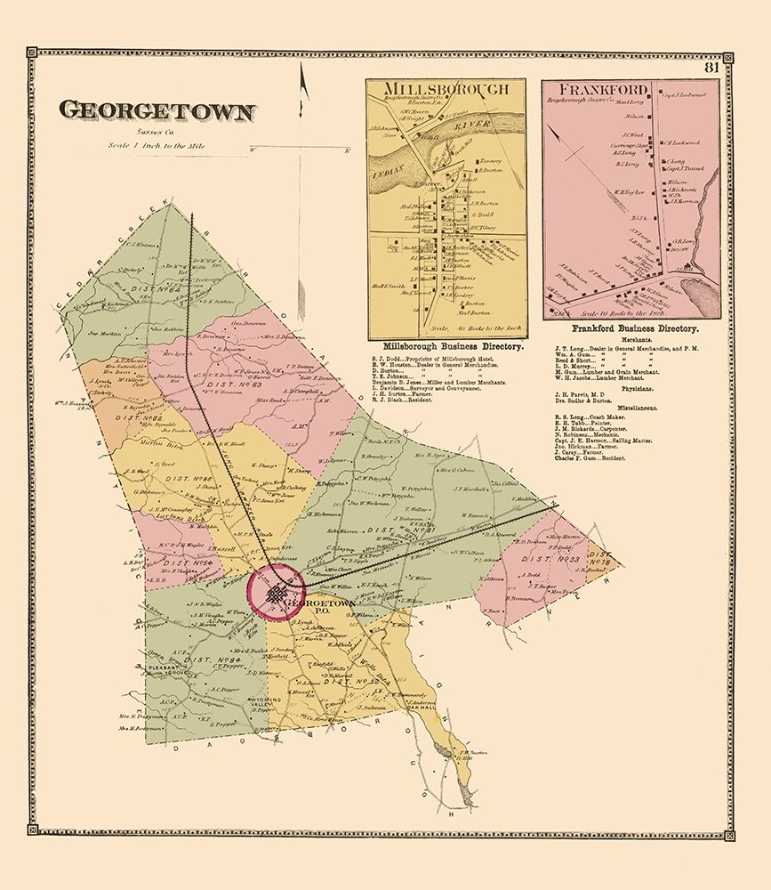 Georgetown, Millsborough, Frankford Delaware