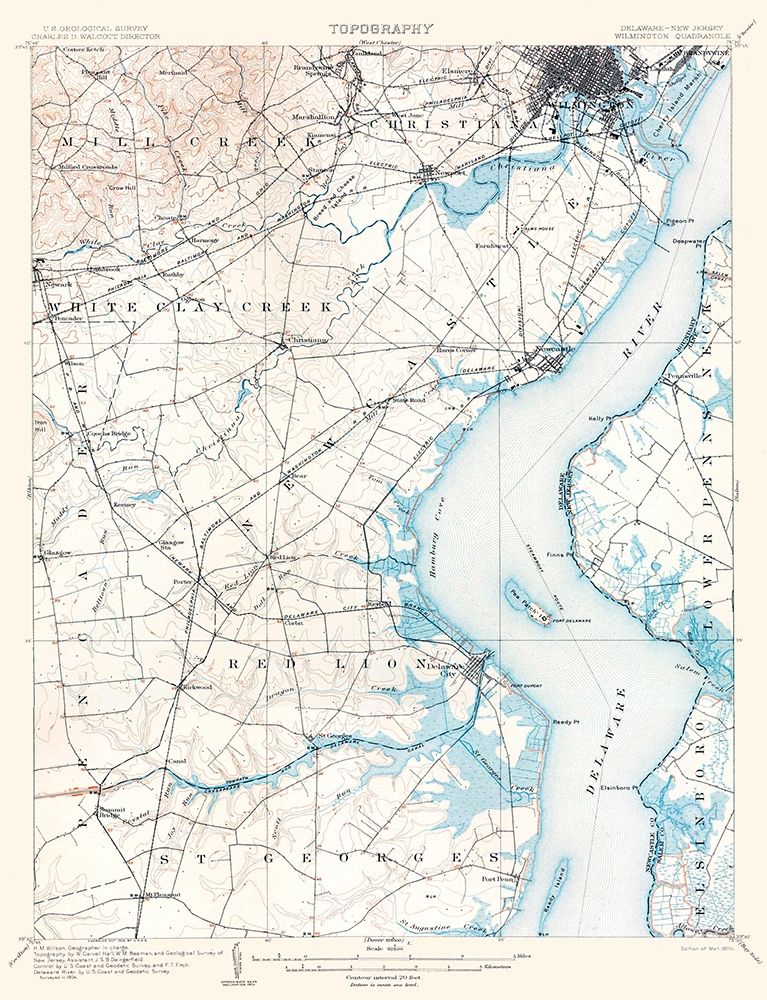 Wilmington Delaware Quad - USGS 1906