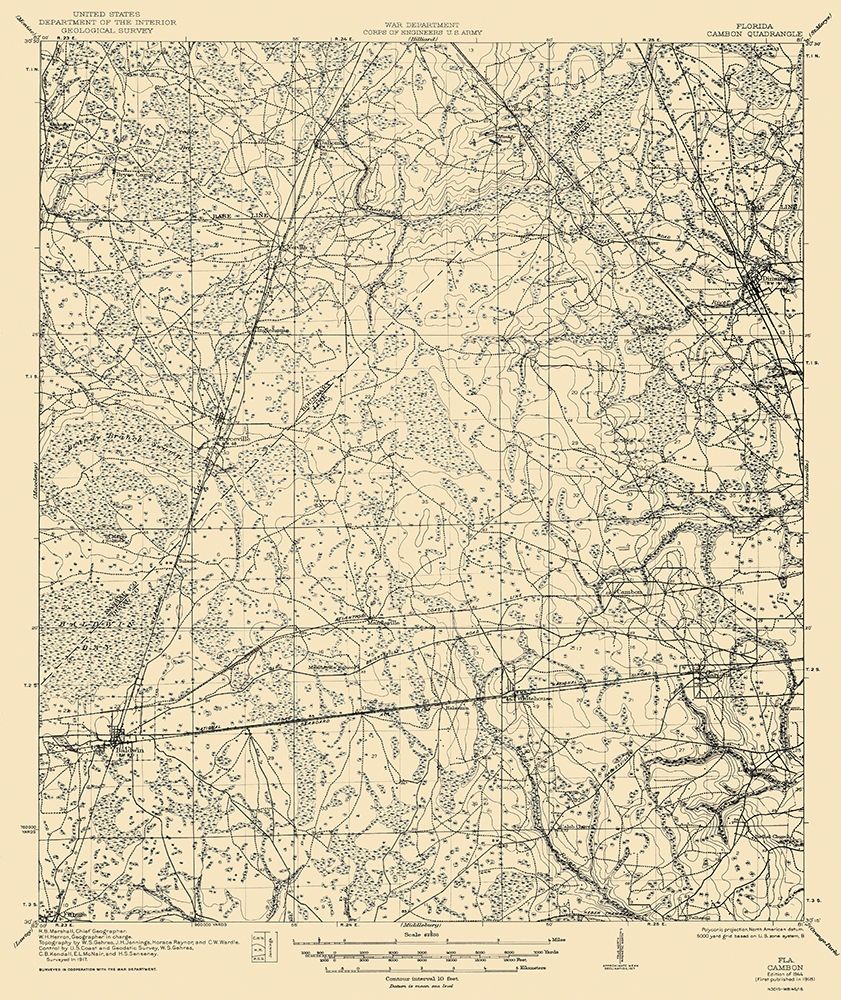 Cambon Florida Quad - USGS 1944