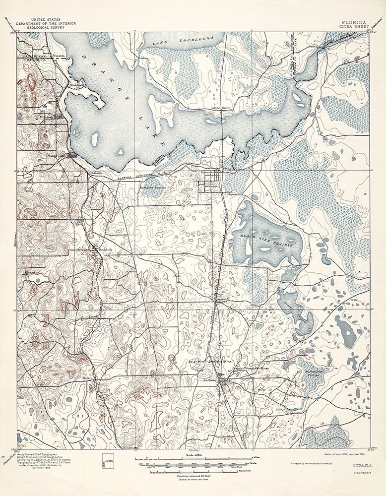 Citra Florida Sheet - USGS 1895