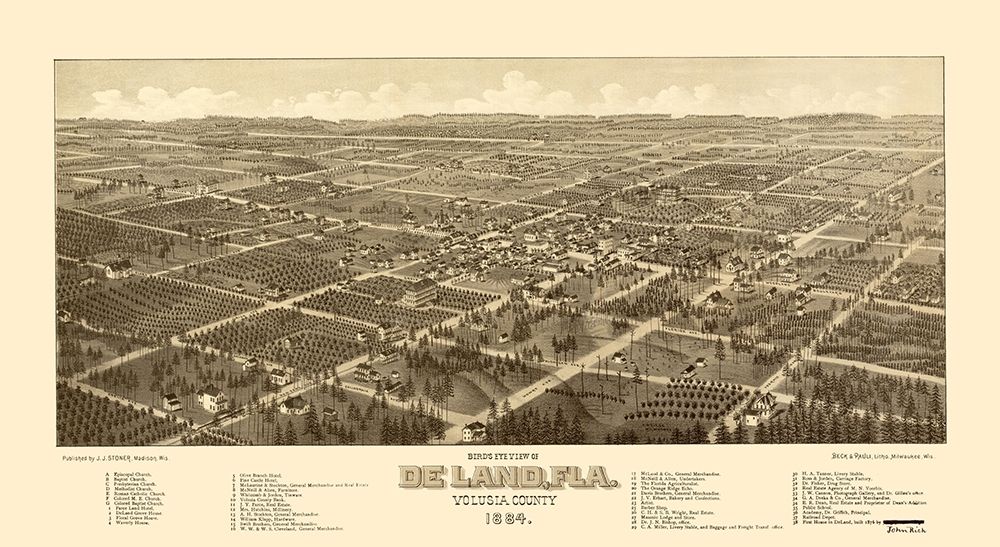 Deland Florida - Beck 1884