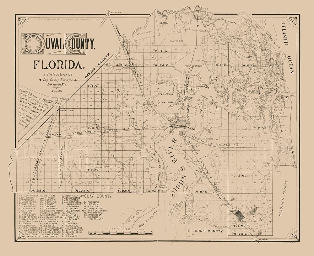 Duval County Florida - Le Baron 1884