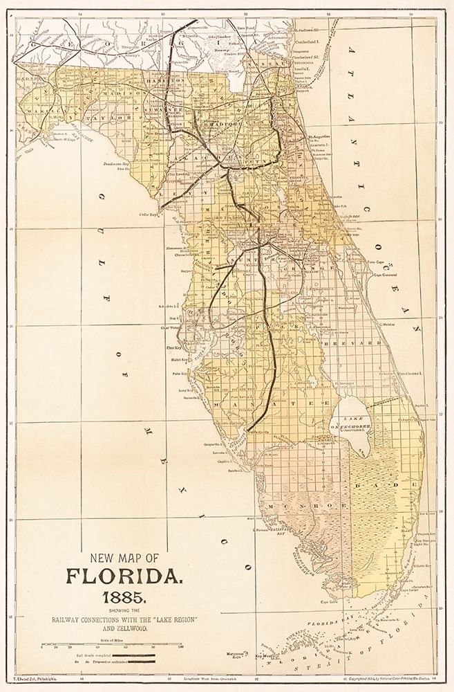 Florida Railway Connections - Zell 1885