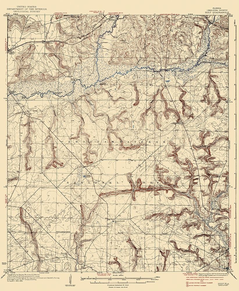 Holt Florida Quad - USGS 1937