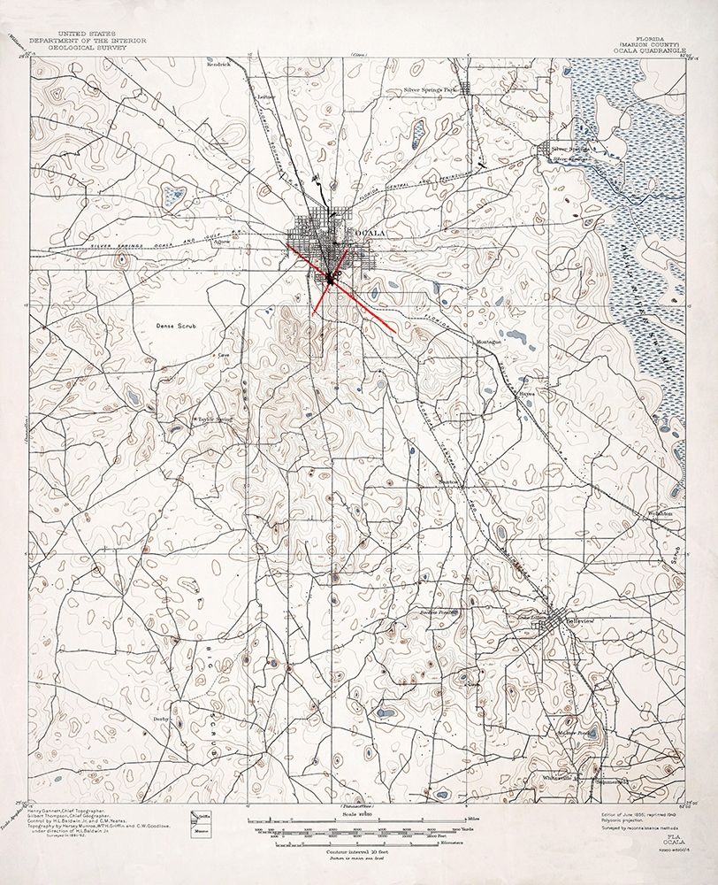 Ocala Florida Quad - USGS 1895