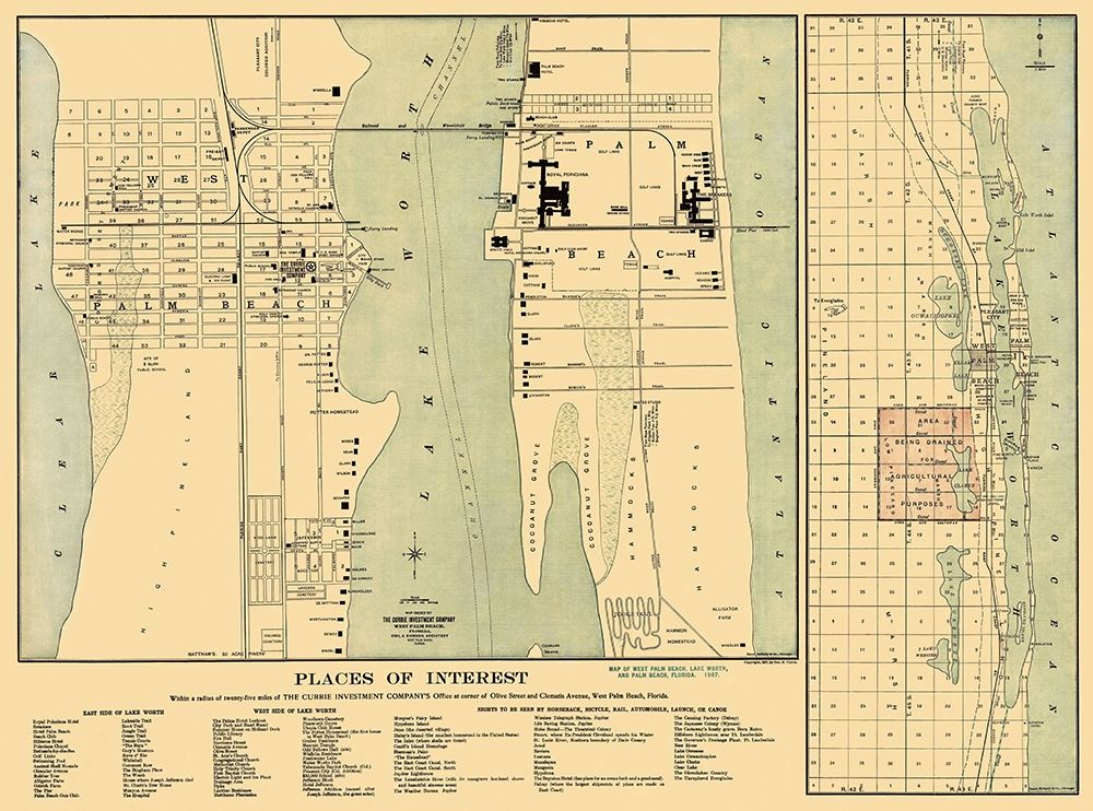 Palm Beach Florida Landowner - Currie 1907