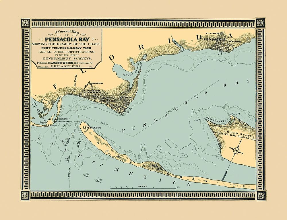 Pensacola Bay Florida - Weiss 1863