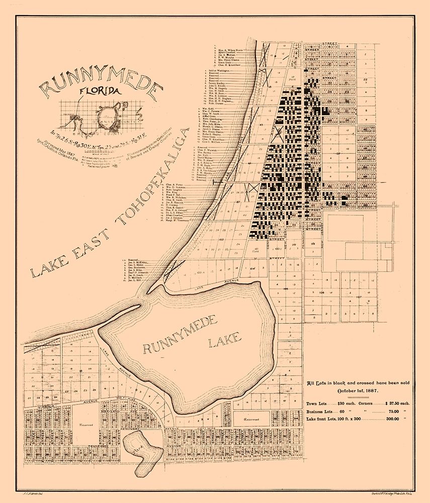 Runnymede County Florida - Aldrich 1887