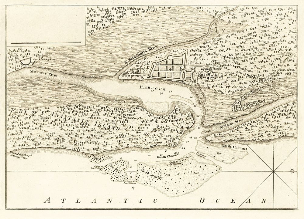 St Augustine Florida - Jefferys 1762