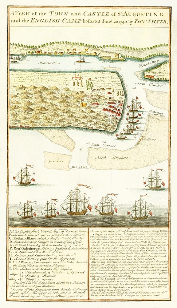 Siege of St Augustine Florida - Silver 1740