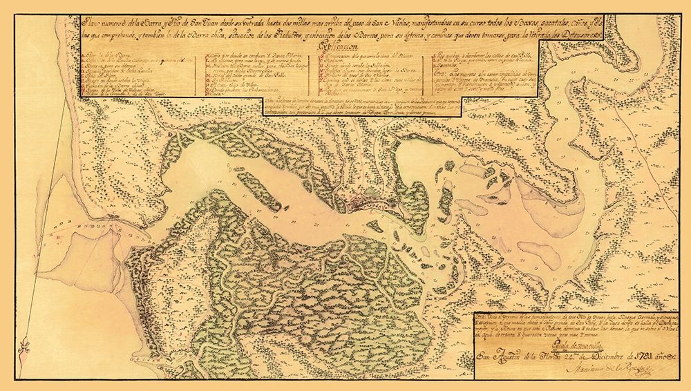 Jacksonville, St Johns River Florida - Rocque 1791