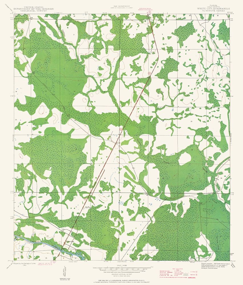 White City Florida Quad- USGS 1943