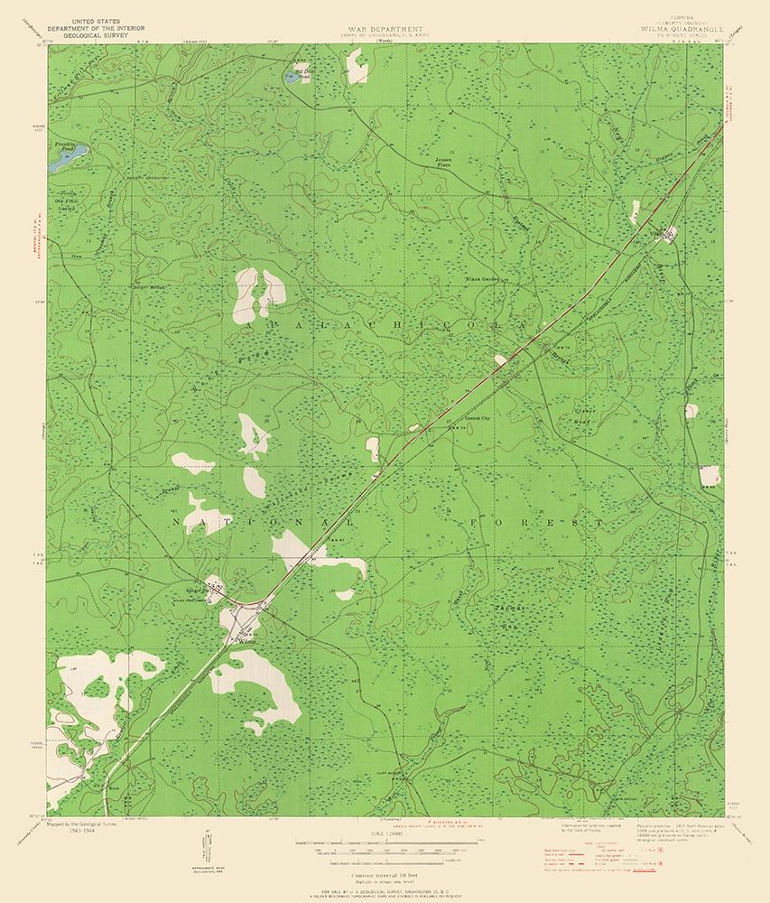 Wilma Florida Quad - USGS 1944