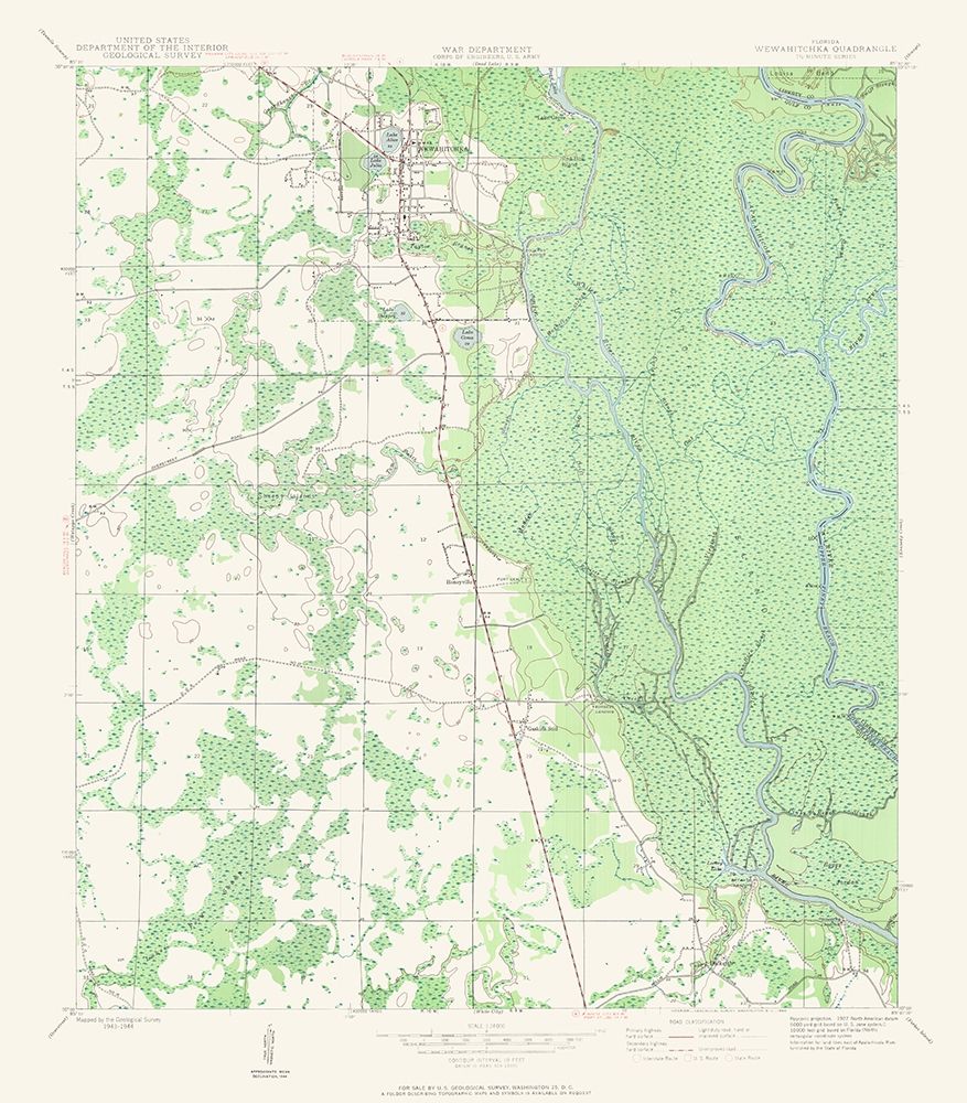 Wewahitchka Florida Quad - USGS 1944