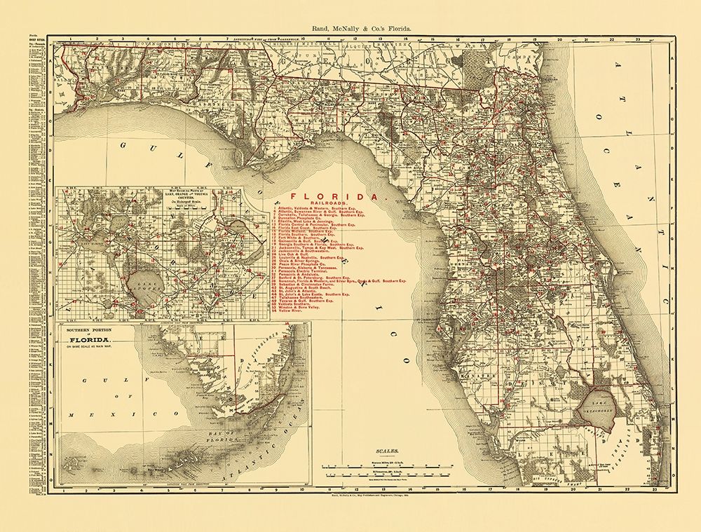 Florida - Rand McNally 1900