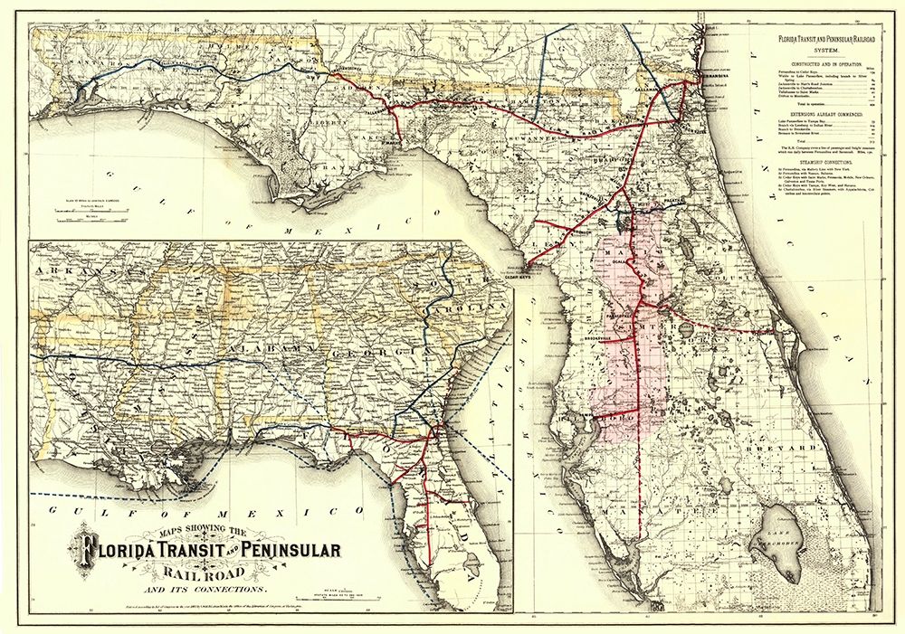 Florida Transit and Peninsula Railroad 1882