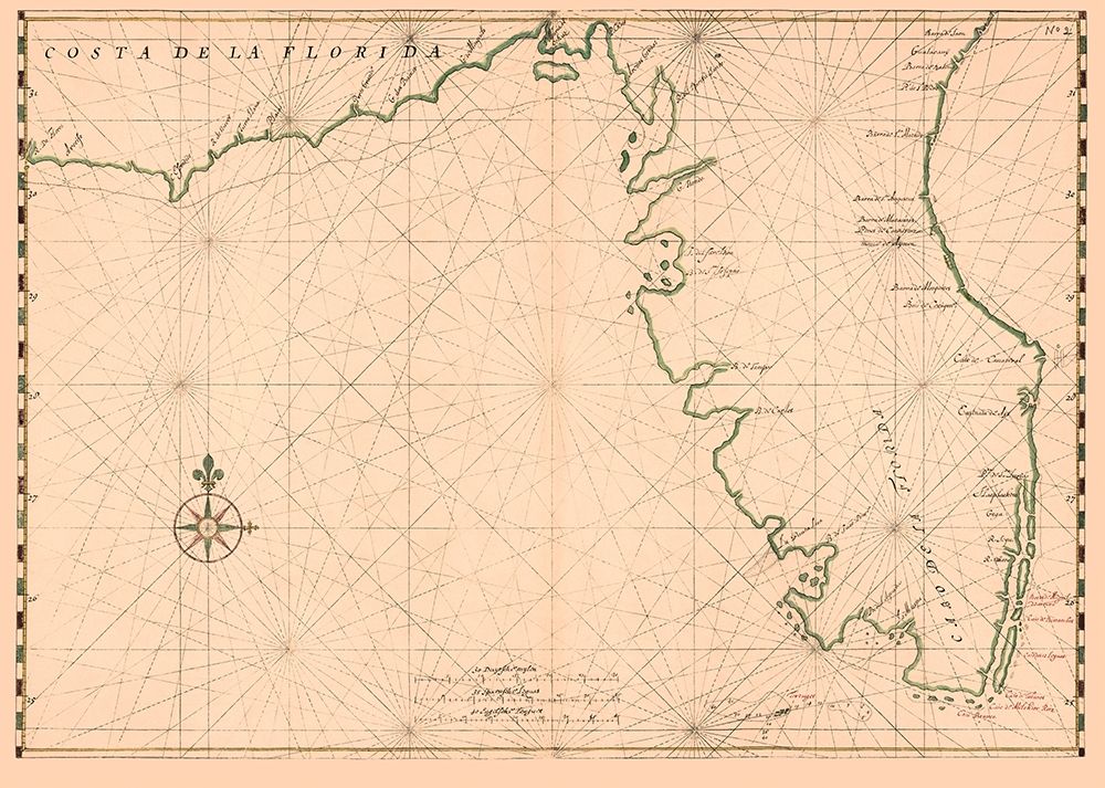 Florida State Coastline - Vinckeboons 1639