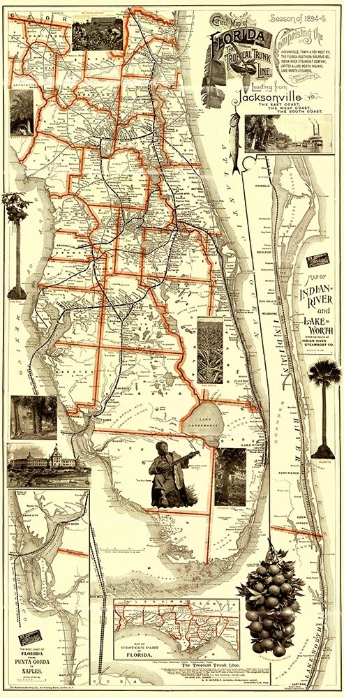 Florida Railroads - Matthews 1894