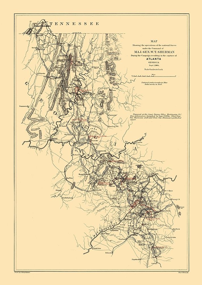 Georgia Sherman Campaign - Hergesheimer 1864