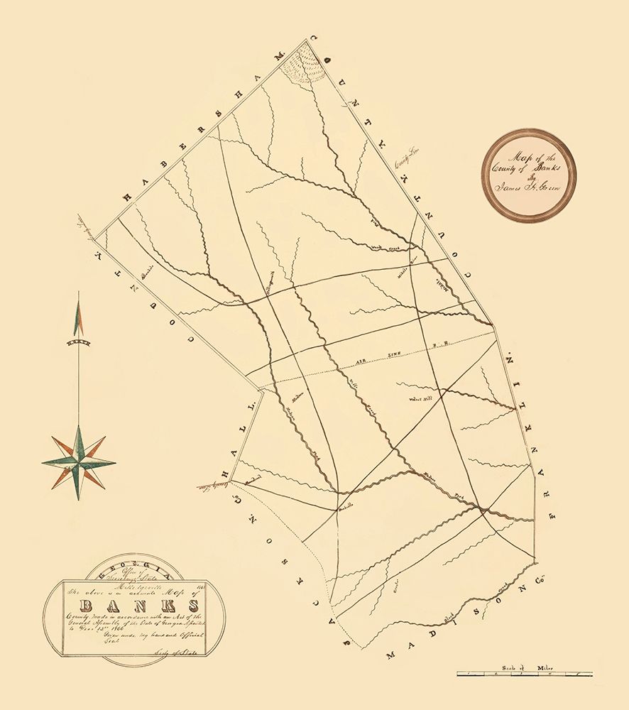 Banks Georgia - Green 1868