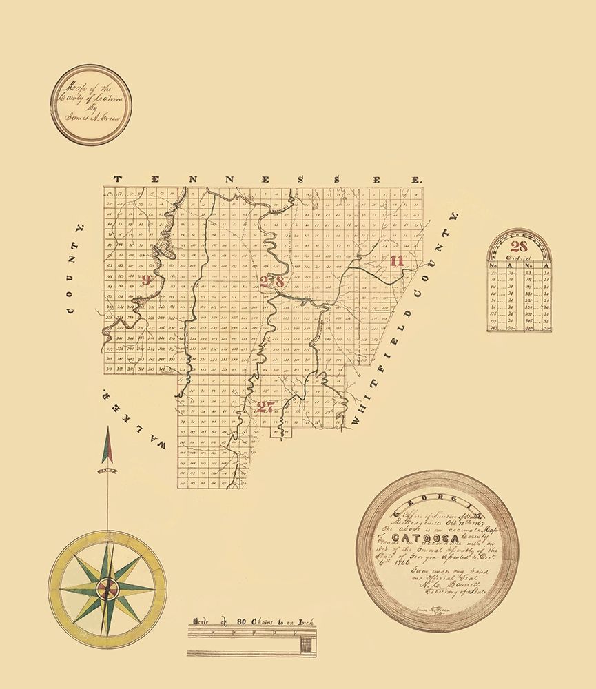 Catoosa Georgia - Green 1867