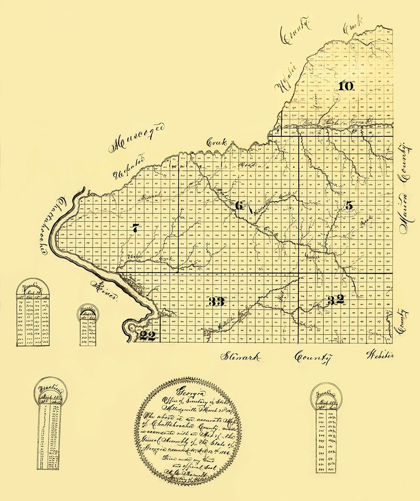 Chattahoochee Georgia - Green 1866