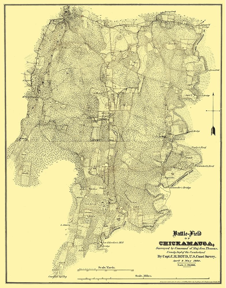 Chickamauga Georgia Battlefield - Boyd 1864