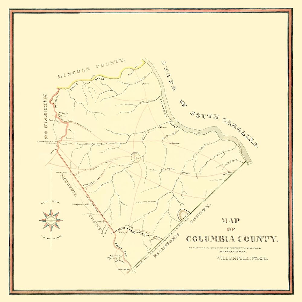 Columbia Georgia - Mc Duffie 1871