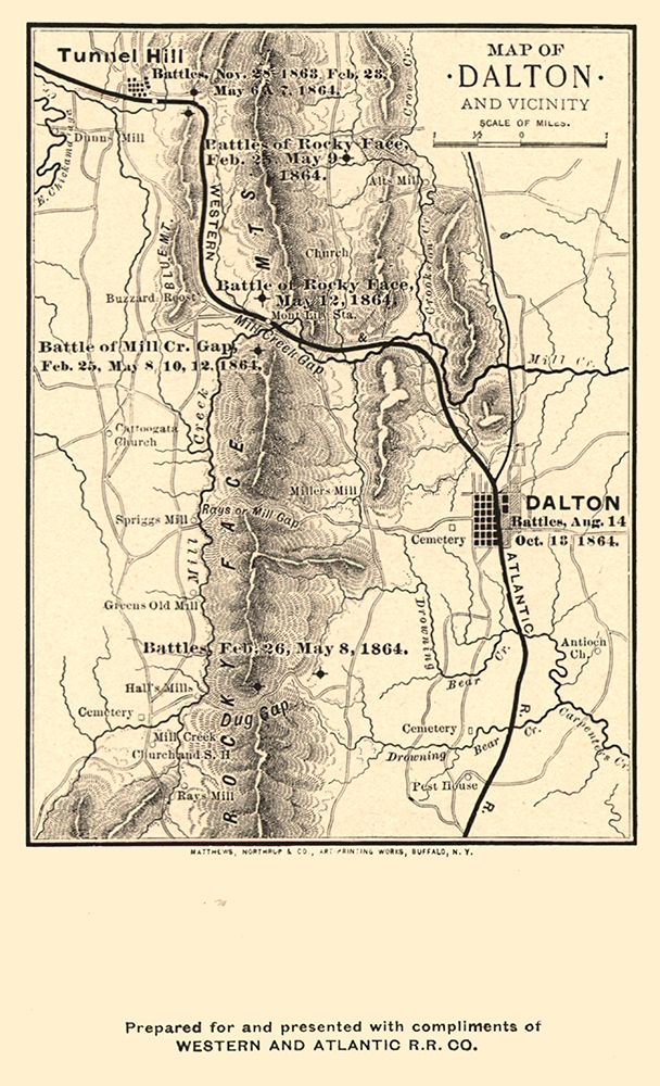 Dalton Georgia Vicinity Battles - Northrup 1864