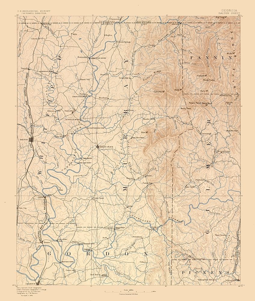 Dalton Sheet Georgia - USGS 1886
