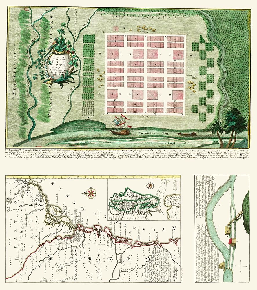 Ebenezer Georgia - Seutter 1747
