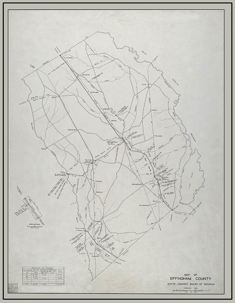 Effingham Georgia - Highway Board 1932