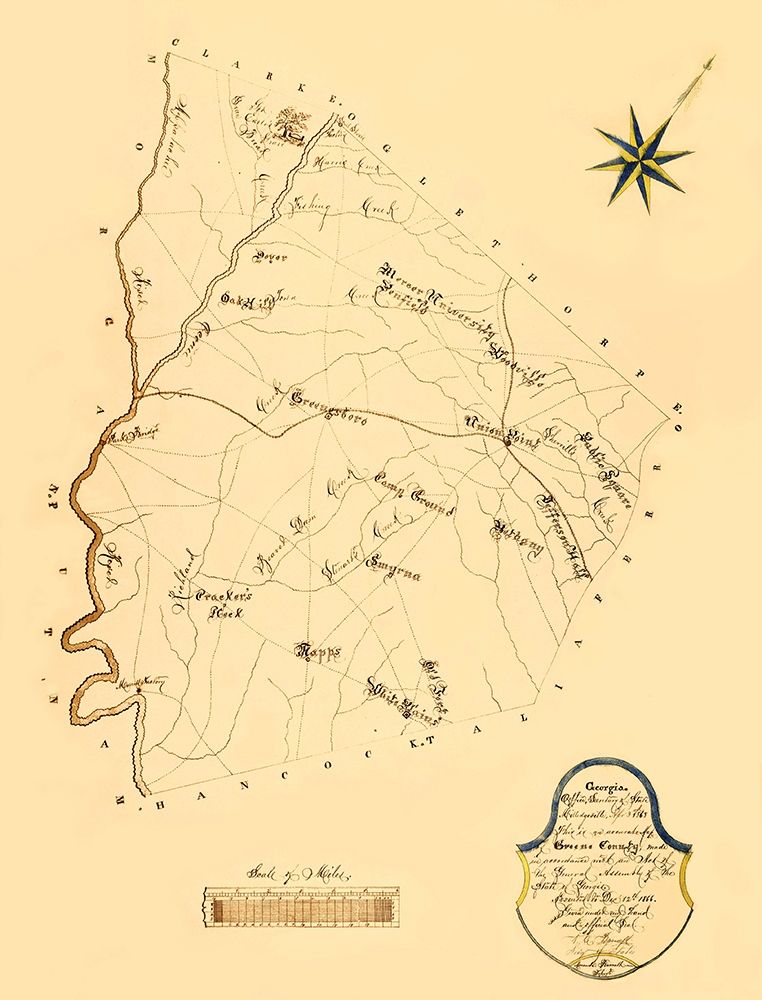 Greene Georgia - Green 1868
